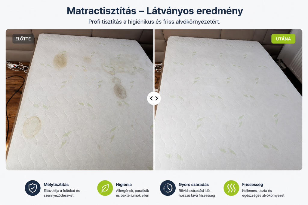 matrac tisztítása, mélytisztítás